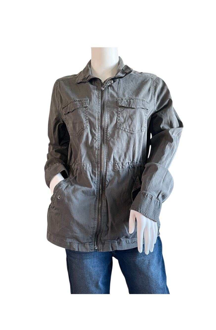 Sonoma Jacket, Women's Size Medium, Gray Full Zip Pockets